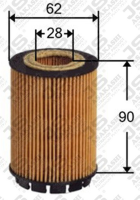 Фильтр масляный Япония OE-0043 JS ASAKASHI