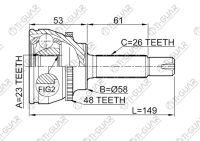 ШРУС TG-9554Z48 / TO-054A48 * Ti-Guar