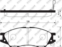 Тормозные колодки TG-614C/PF2435 (КЕРАМИКА)* Ti·GUAR