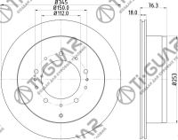 Диск тормозной TG-42431-0C010/RN1267V правый *Ti•GUAR (перфорированный)