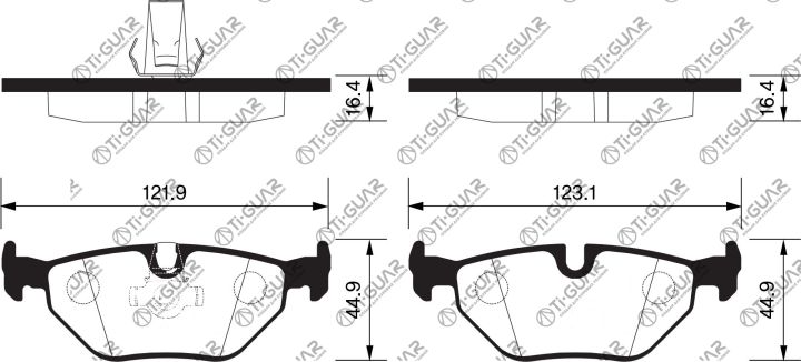 Тормозные колодки TG-1265/PN0028* Ti·GUAR Тормозные колодки TG-1265/PN0028* Ti·GUAR