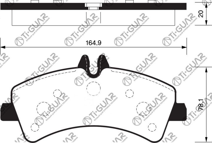 Тормозные колодки TG-1708/PN0461 * Ti·GUAR Тормозные колодки TG-1708/PN0461 * Ti·GUAR