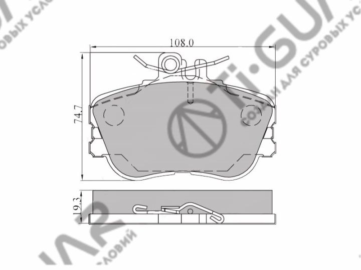 Тормозные колодки TG-0025/PN0025* Ti·GUAR Тормозные колодки TG-0025/PN0025* Ti·GUAR